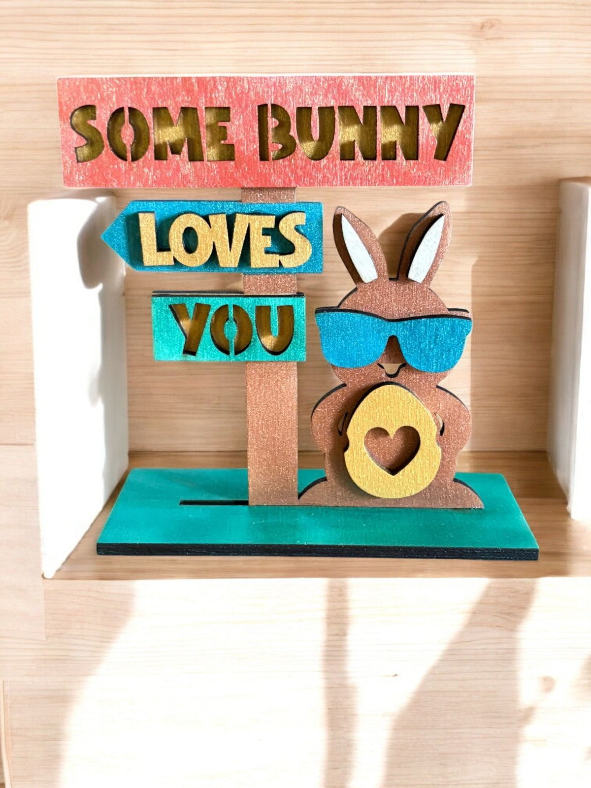 Paasdecoratie - “Some Bunny Loves You” – Houten Decoratie
