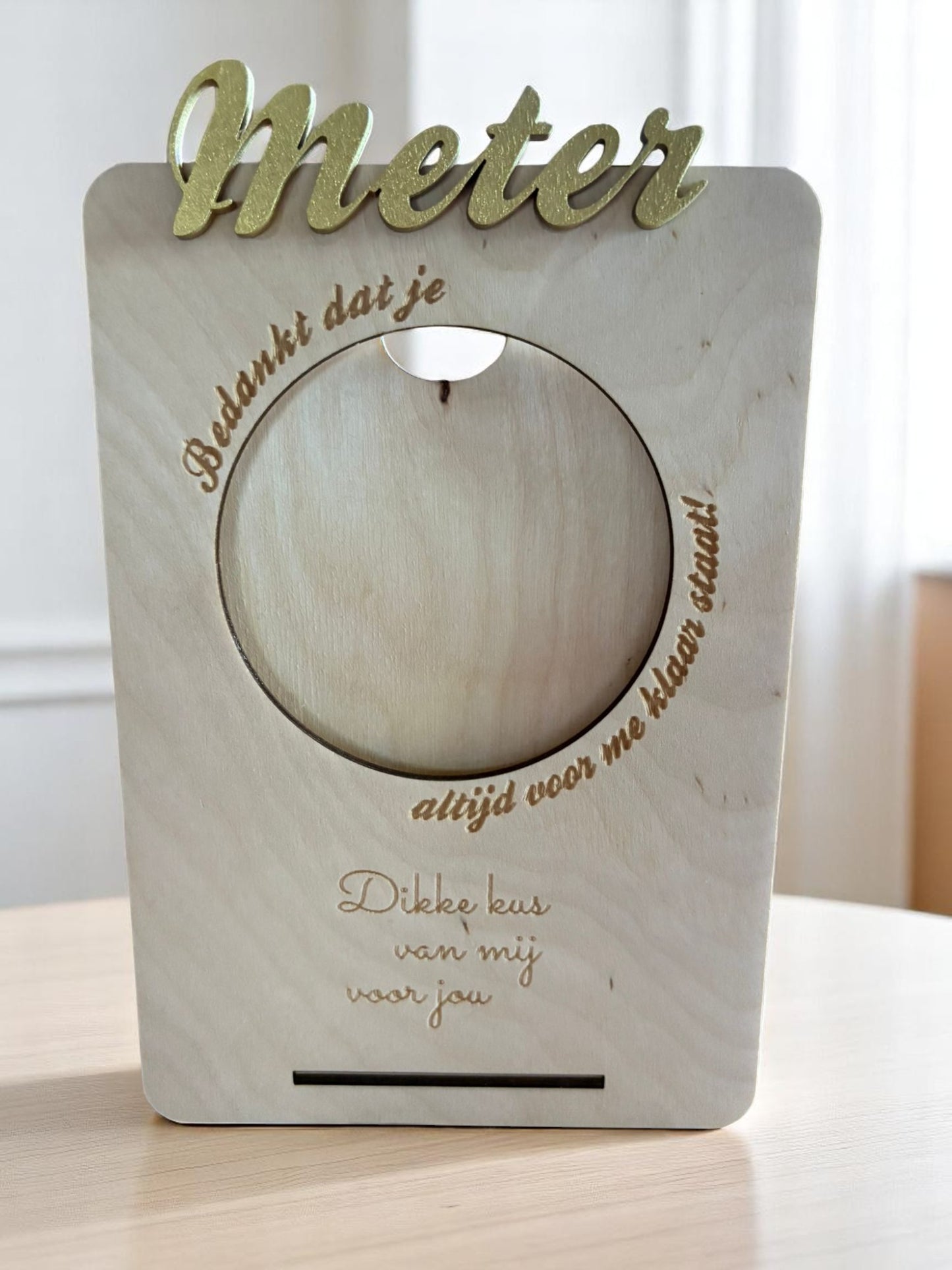 Gepersonaliseerd Houten Fotolijstje Bedankt Peter of Meter
