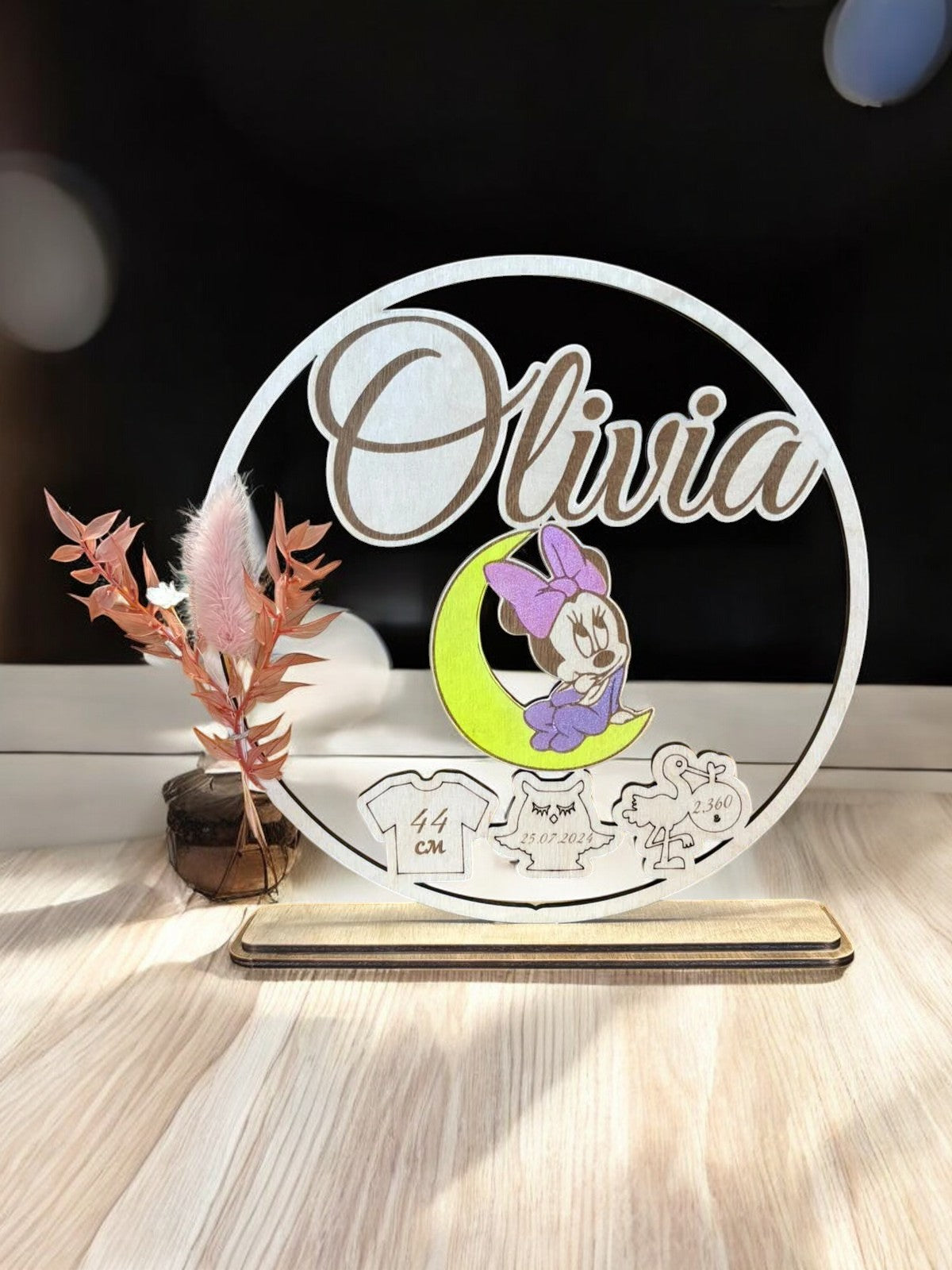 Gepersonaliseerd Houten Geboortebord
