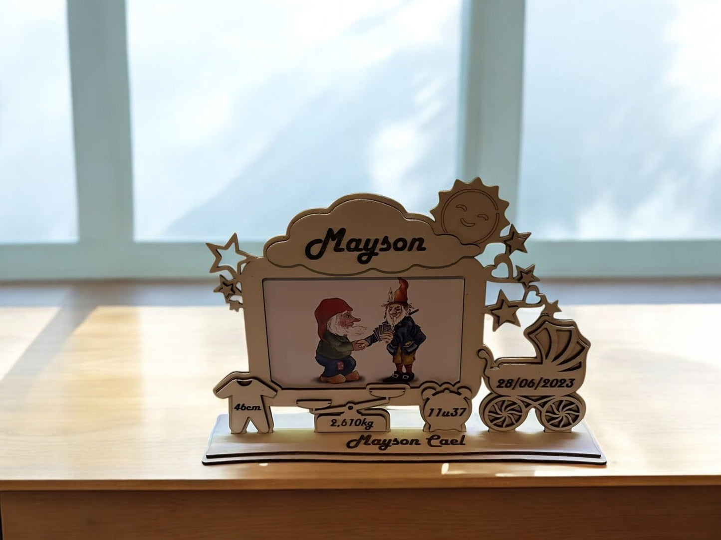 Unieke Houten Geboorte Decoratie β Gepersonaliseerde Babyherinnering