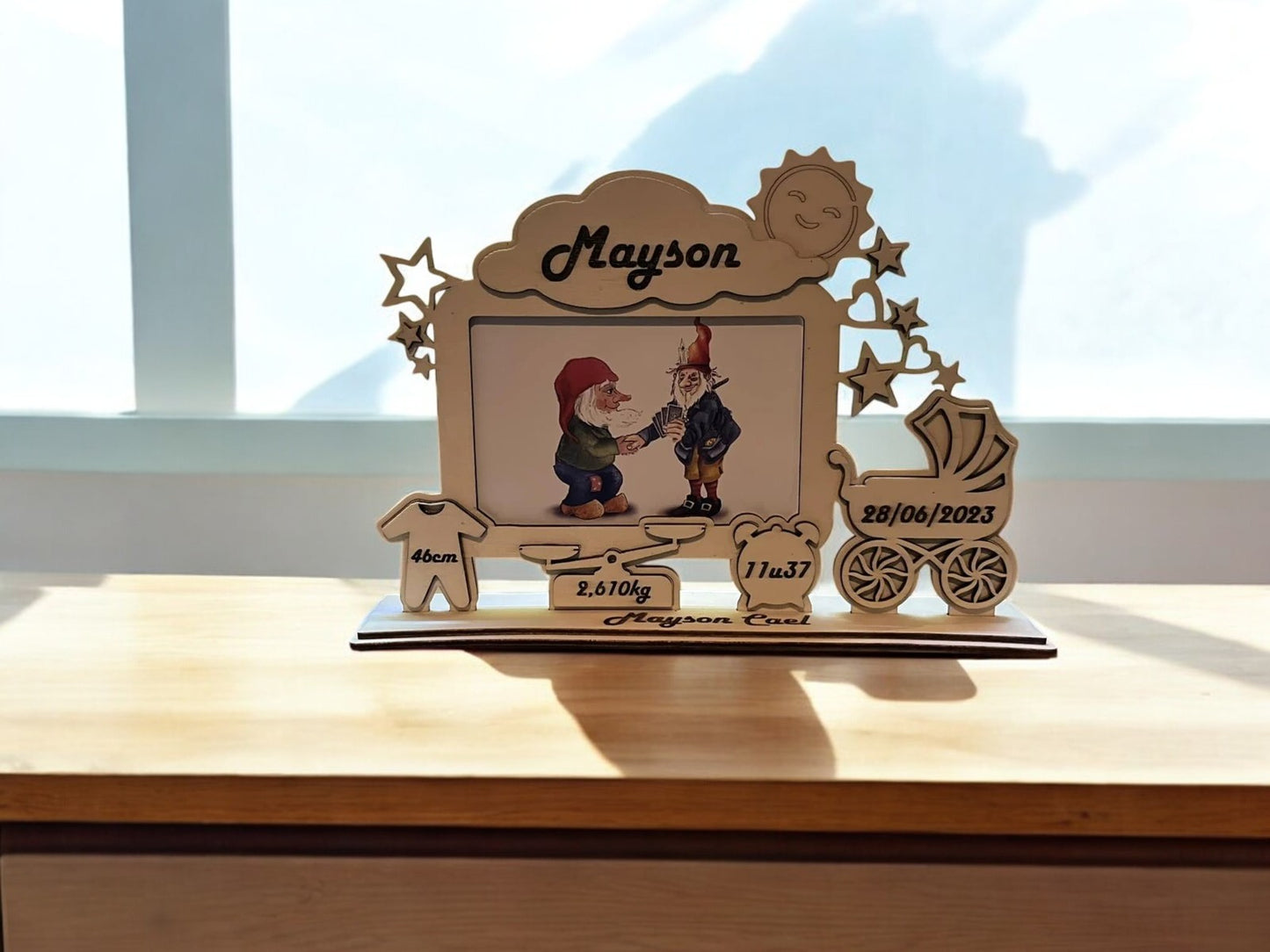 Unieke Houten Geboorte Decoratie β Gepersonaliseerde Babyherinnering