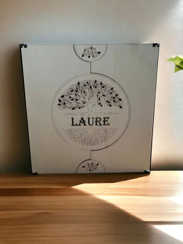 Unieke Houten Cadeaubox met Levensboom Gepersonaliseerd ruw