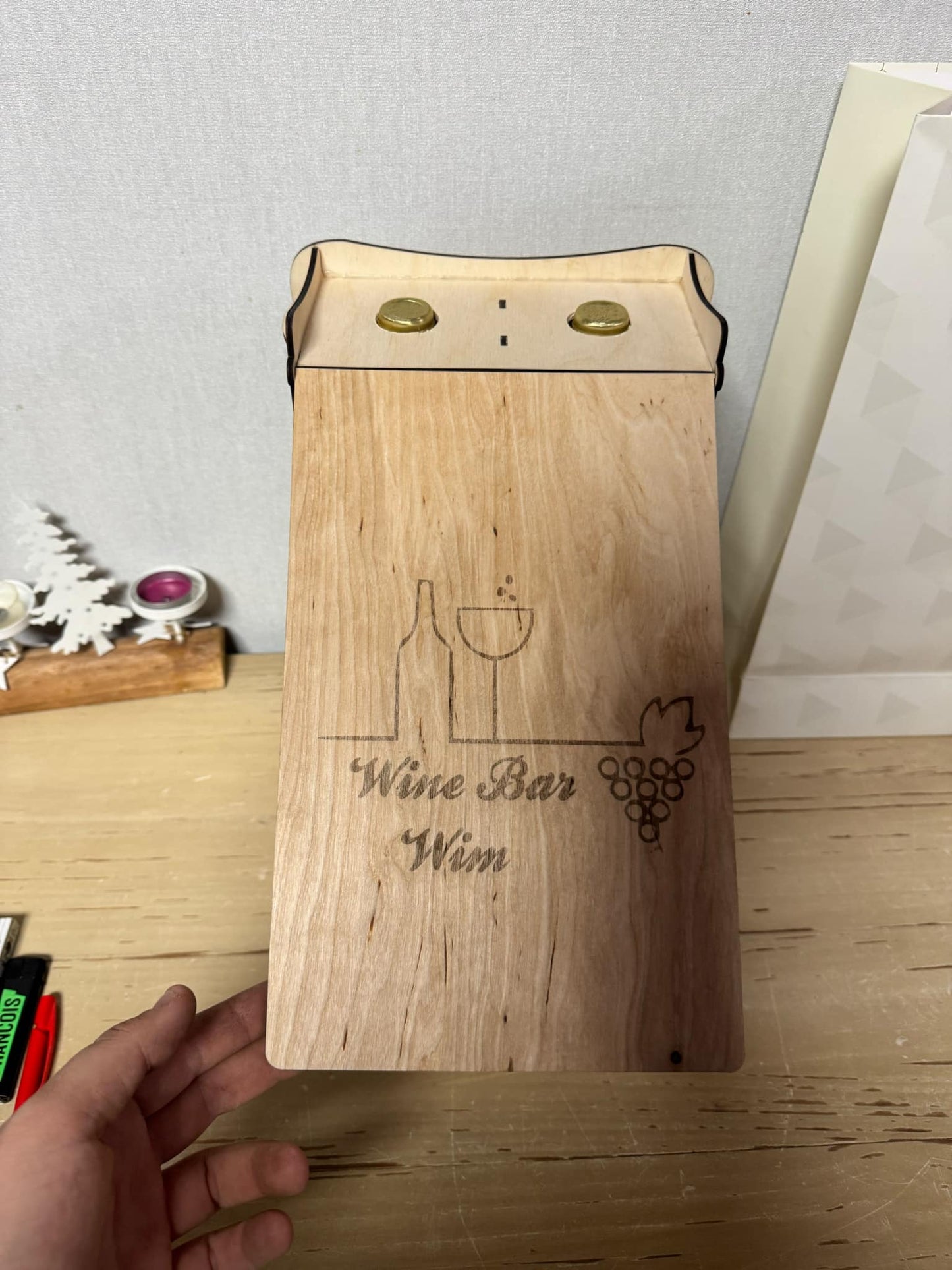 Houten Wijnkoffer β Gepersonaliseerd Cadeau met Klasse π·