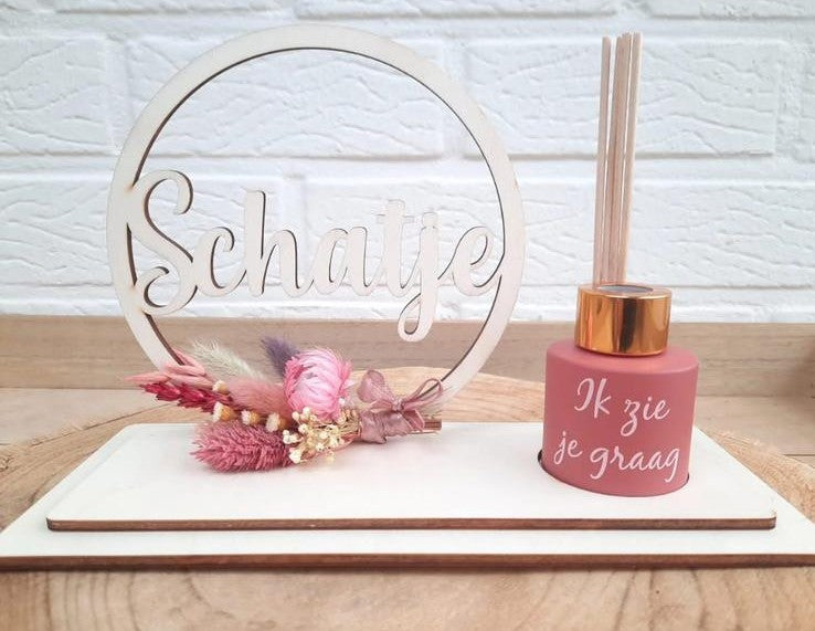 Meter Cadeauset met Droogbloemen & Geurstokjes
