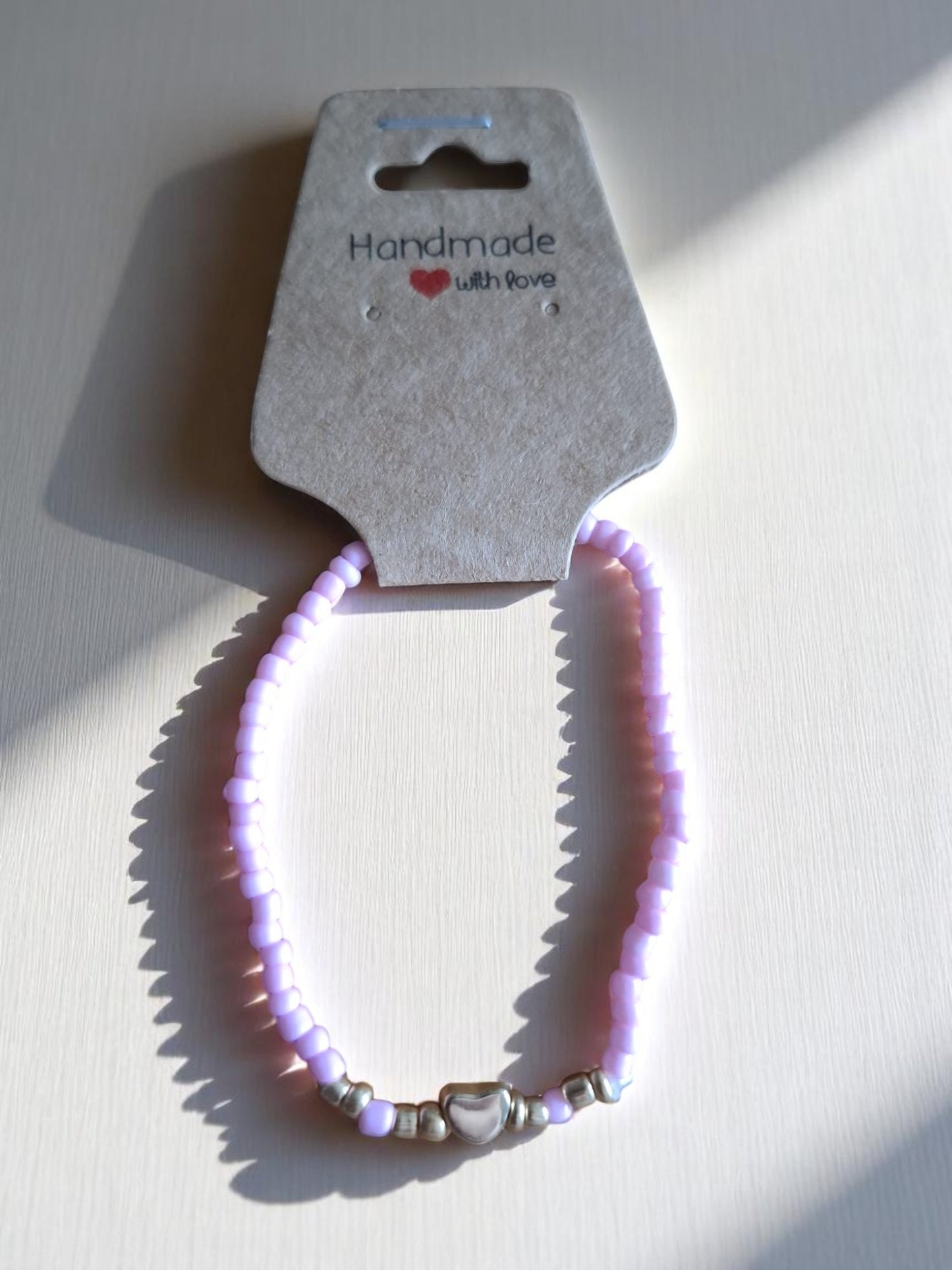 π Kinderarmband Roze β Lief, Licht & Glitterhartje