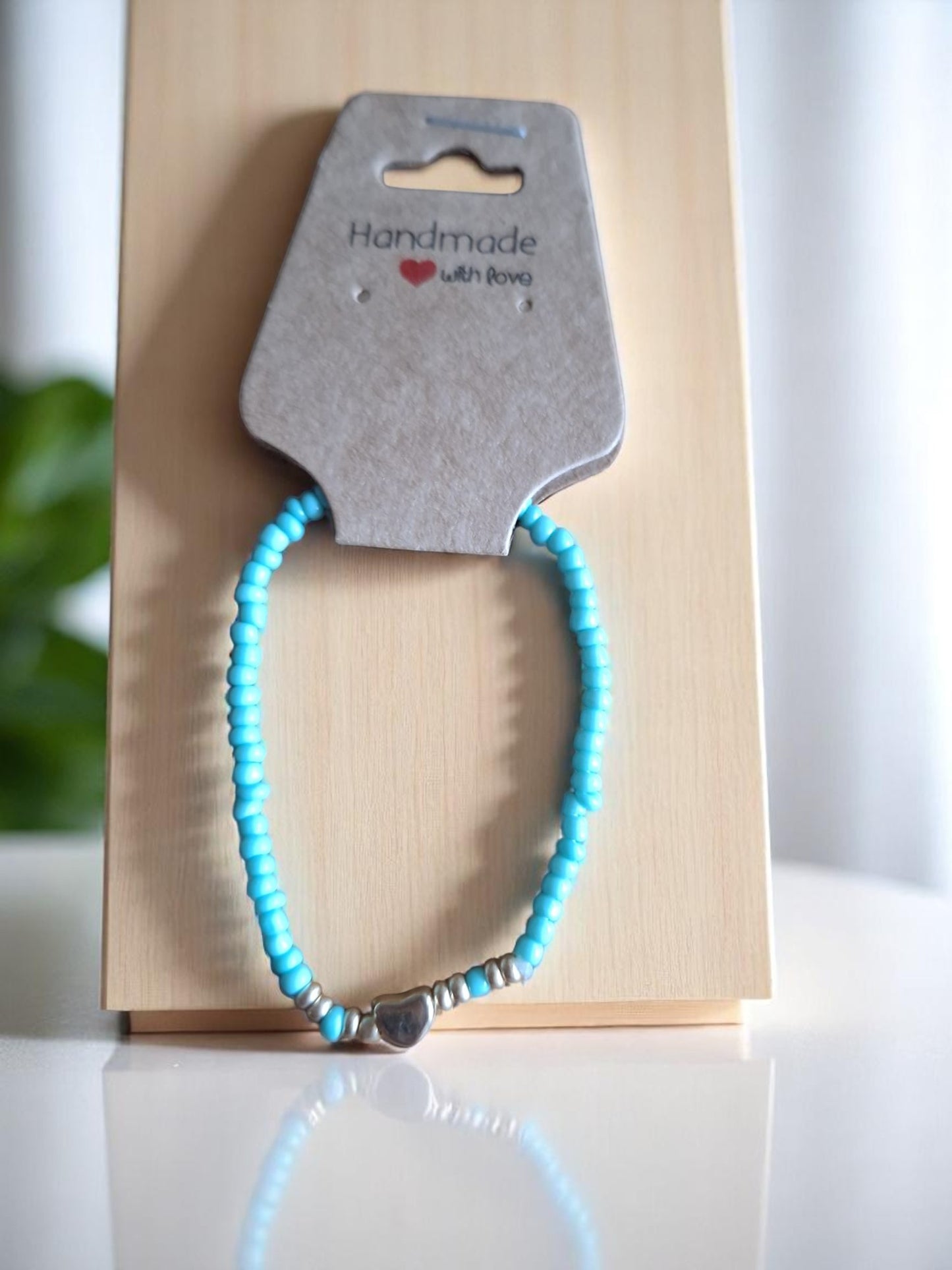 🩵 Kinderarmband Blauw – Fris, Vrolijk & Vol Liefde