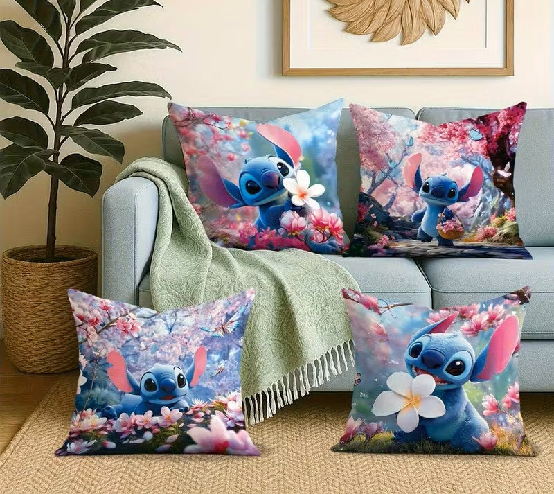 ✨ Kussenhoes stitch met bloem 🌸 (40×40 cm)