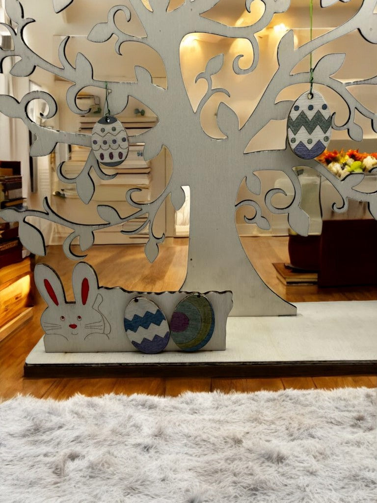π³ Houten Paasboom met Decoratie β Inclusief Hanger Konijn & Eieren