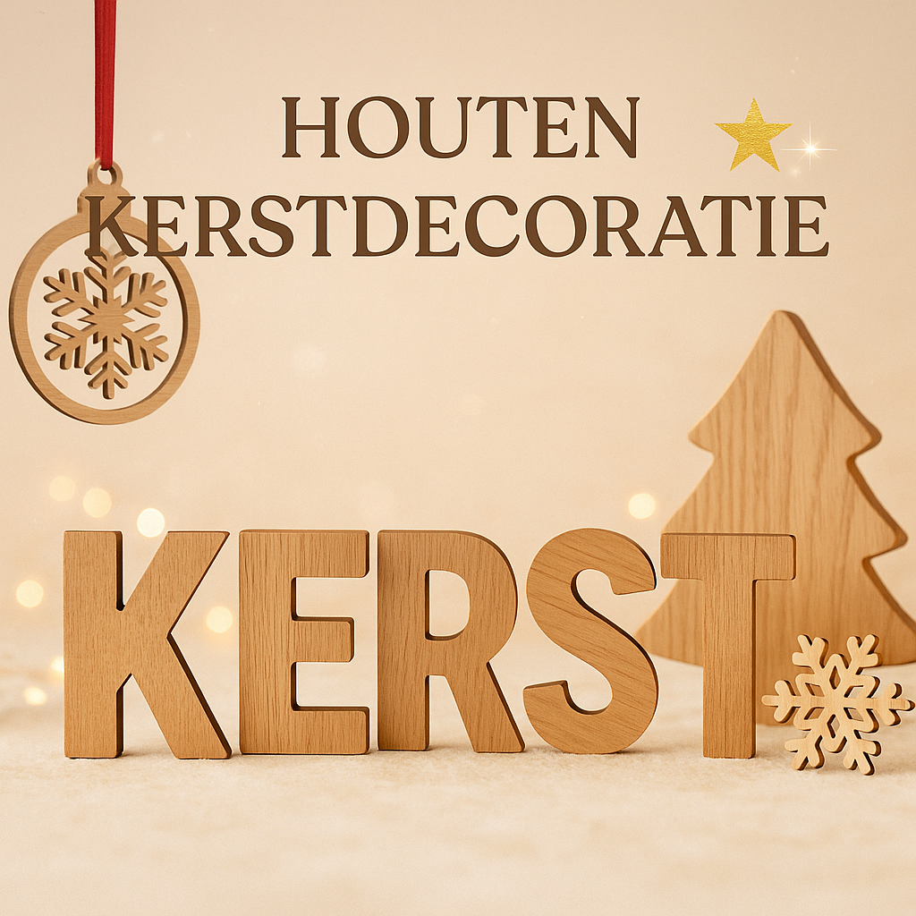 Kerstmagie bij Spark Gifts Houten Kerstdecoratie
