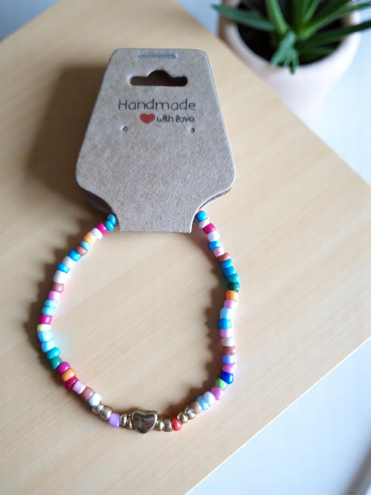 🌈 Regenboog Kinderarmband – Kleurrijk & Lief