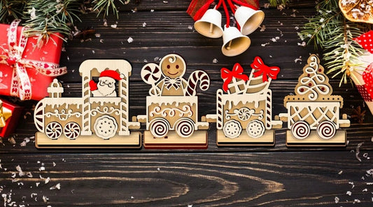🎄 Houten Kersttrein – Vol magie en gezelligheid! 🚂✨