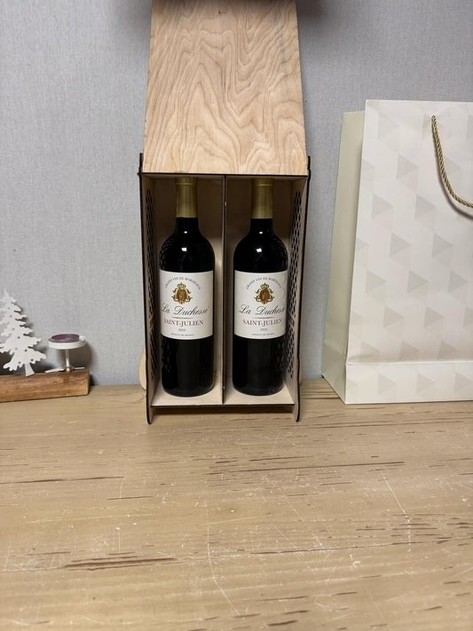Houten Wijnkoffer – Gepersonaliseerd Cadeau met Klasse 🍷