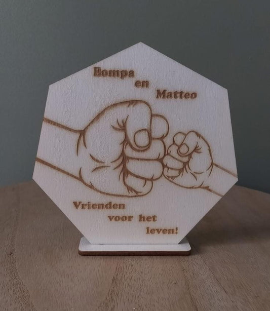 Houten Decoratiebord – 'Vrienden voor het leven!'
