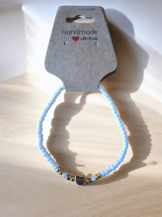 🩵 Armband wit – Zacht, Tijdloos & Handgemaakt met Hart