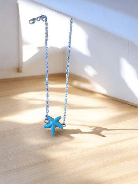 🌊 Blauwe Zeester Armband – Ocean Vibes