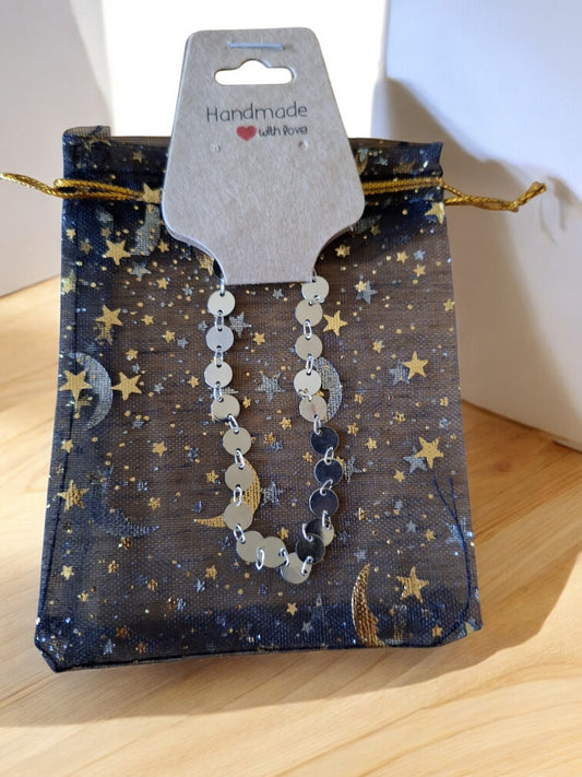 🌙 Glansschakel Armband – Mirror Chic