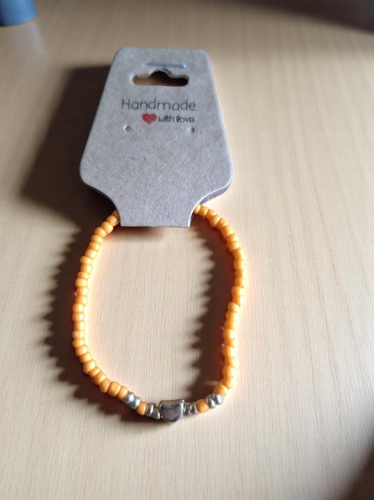 🧡 Kinderarmband Oranje – Vrolijk, Zonnig & Vol Liefde