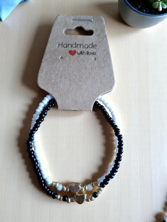 🖤🤍 Kinderarmbanden Zwart-Wit – Twee Keer Zo Veel Liefde!