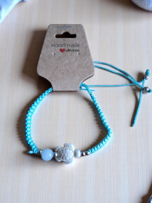 🐢 Kinderarmband Schildpad – Droomreis over Zee