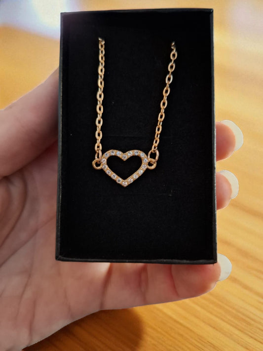💖 Sprankelend Hartjesketting – Voor meisjes met een hart van glitter! ✨ ruw
