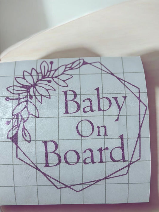 🌸 Baby On Board  Glitter – met een vleugje elegantie! ✨