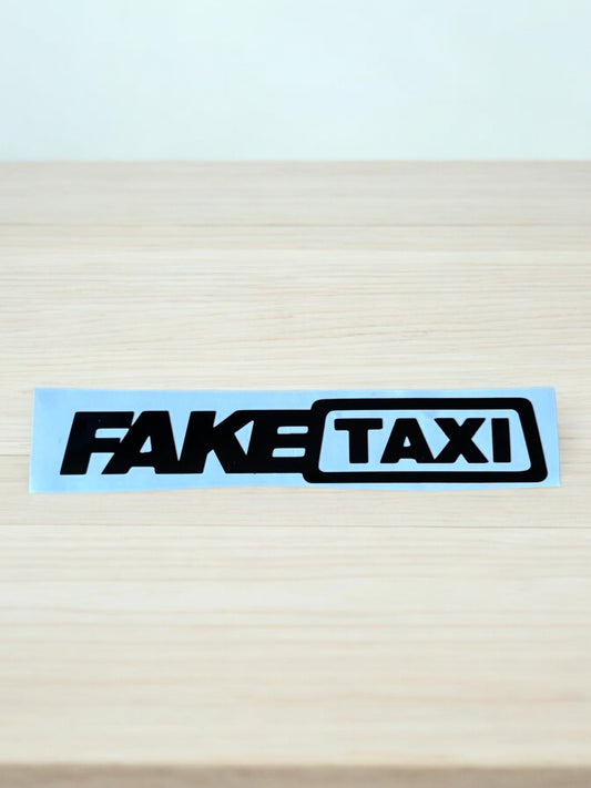 Fake Taxi Sticker – Humor met een knipoog!