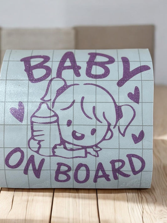 💜 Baby On Board – Lief, vrolijk & glitterend! 👶✨