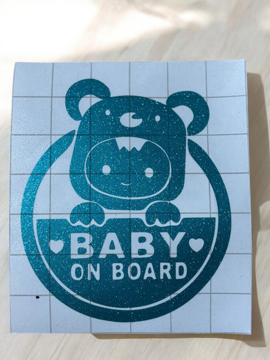 🧸 Baby On Board  Glitter– Beertje Alert! 💙✨