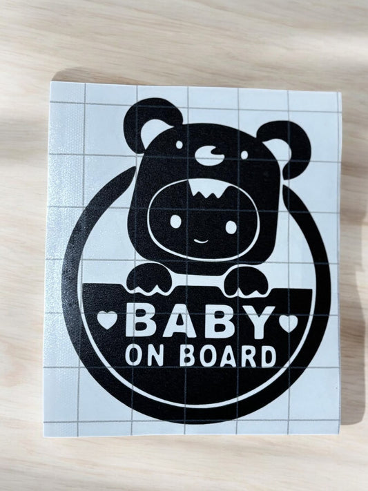 🐻 Baby on Board Sticker – Schattige Beer