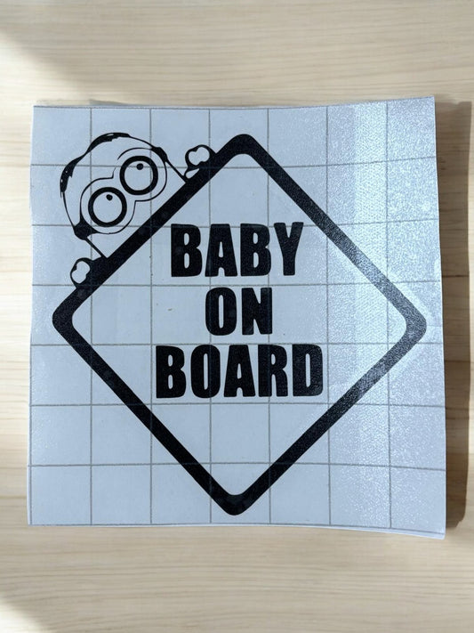 🙈 Baby on Board Sticker – Minion Style