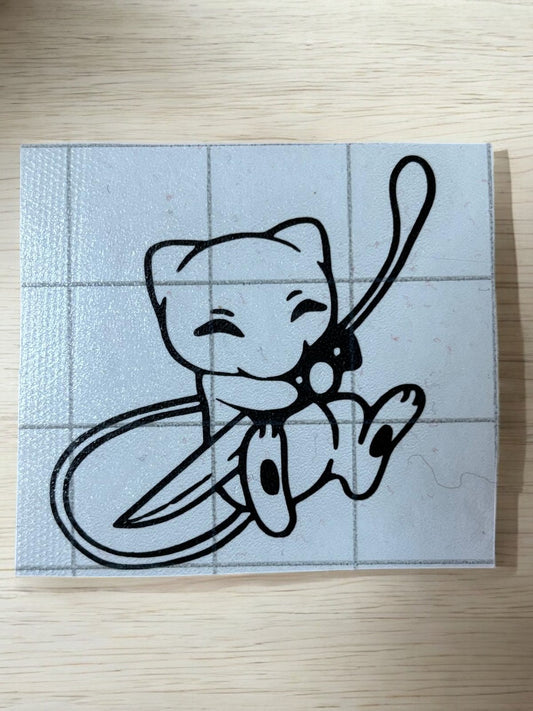 🎉 Schattige Mew Sticker – Pokémon Vibes voor Elke Oppervlakte!