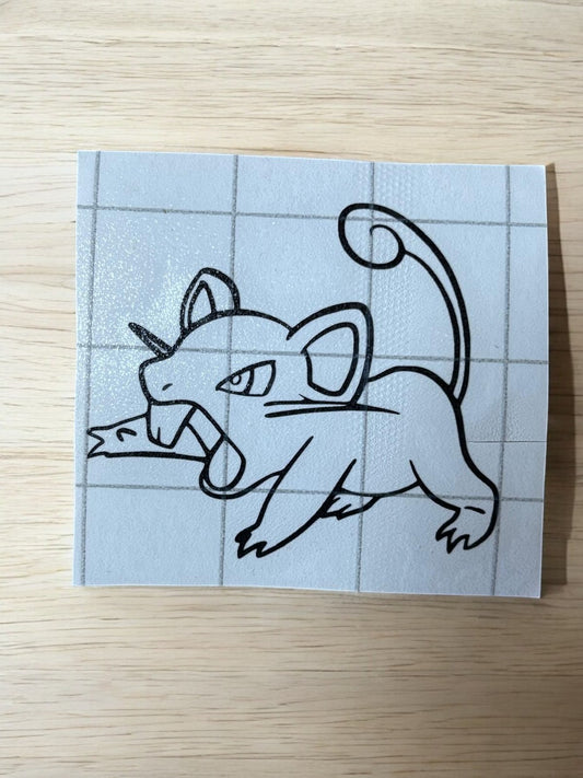 🐭 Savage Rattata Sticker – Bijt zich overal in vast!