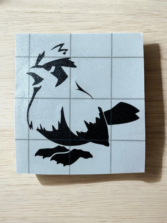 🐦 Schaduw-Pidgey Sticker – Vliegend in stijl!