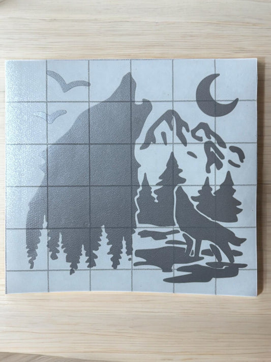 🌲 Wildernis Roep - Wolf Sticker 🌕🐺