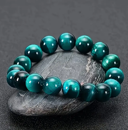 👁‍🗨 Blue Tiger Eye Armband – Bescherming, Focus & Innerlijke Kracht
