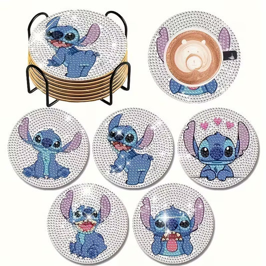 Diamond Painting Onderzetters stitch 💙 (set)