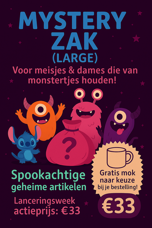 Mystery large zak – Voor meisjes & dames die van monstertjes houden!