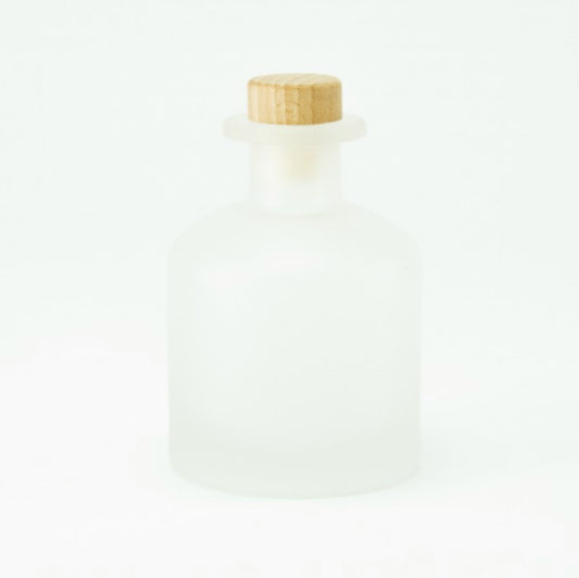 Geurflesje Frosted Wit - Houten Dop 50ml