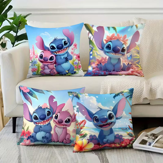 ✨ Kussensloop Happy stitch – 40×40 cm 💙
