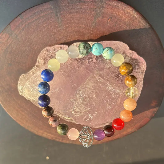 🌈 Chakra Lotus Armband – Balans, Energie & Harmonie